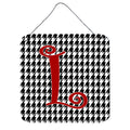 CarolineS Treasures Letter L Initial Monogramhoundstooth Black Wall Or Door Hanging Prints, 6 X 6 Inch  Inch , Multicolor