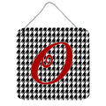 CarolineS Treasures Letter O Initial Monogramhoundstooth Black Wall Or Door Hanging Prints, 6 X 6 Inch  Inch , Multicolor