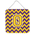 CarolineS Treasures Chevron Purple And Gold Letter O Wall Or Door Hanging Prints Cj1041Ods66, 6 Inch  Inch  H X 6 Inch  Inch  W