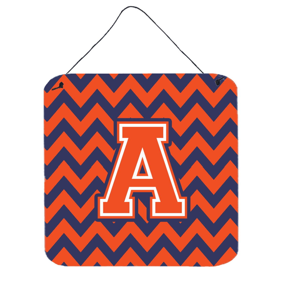 CarolineS Treasures Chevron Orange And Blue Letter Wall Or Door Hanging Prints Cj1042Ads66, 6 Inch  Inch  H X 6 Inch  Inch  W