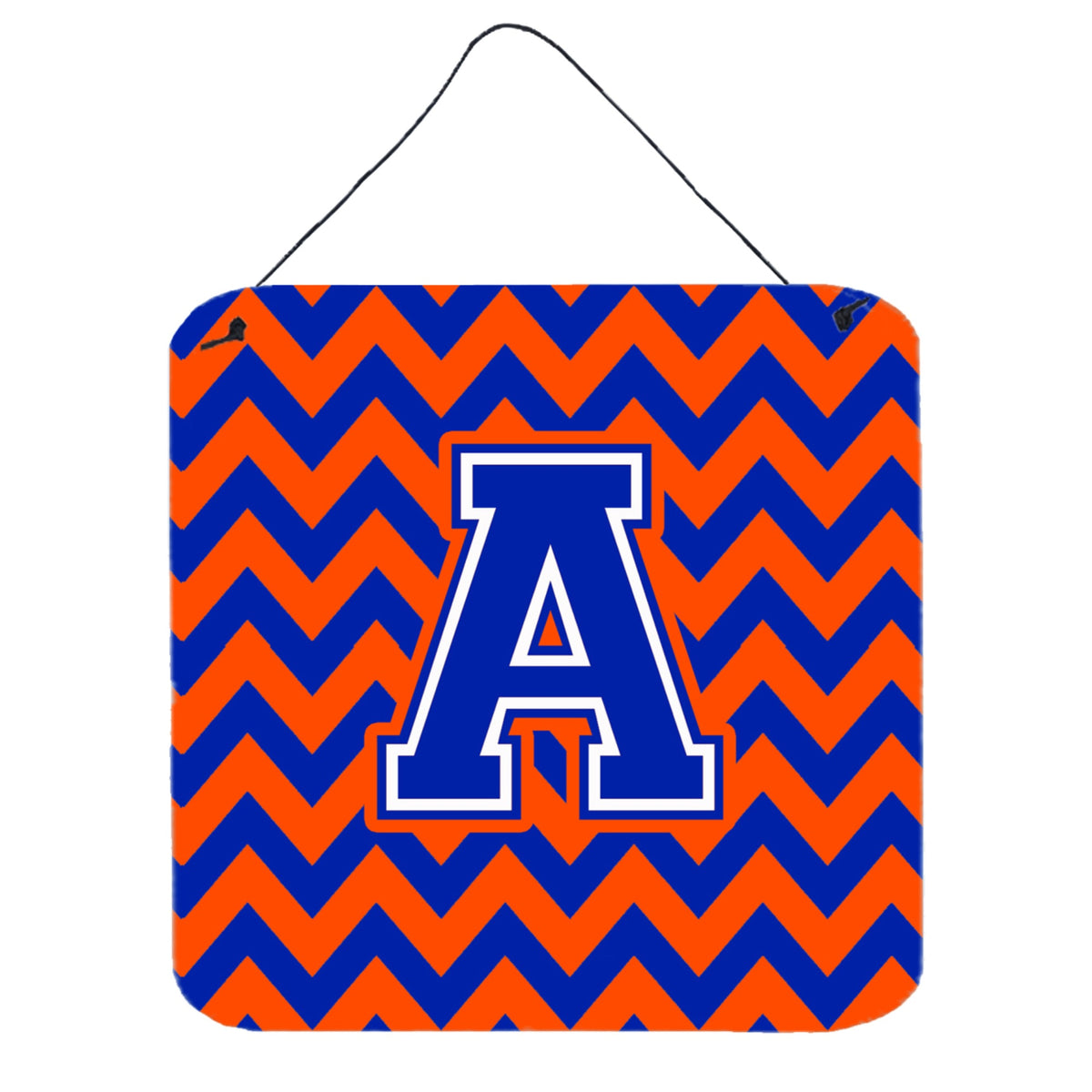 CarolineS Treasures Letter Wall Or Door Hanging Prints Cj1044Ads66, 6 Inch  Inch  H X 6 Inch  Inch  W, Chevron  Blue And Orange