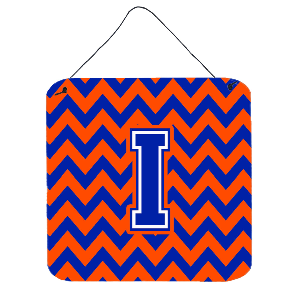 CarolineS Treasures Letter Wall Or Door Hanging Prints Cj1044Ids66, 6 Inch  Inch  H X 6 Inch  Inch  W, Chevron  Blue And Orange