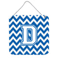 CarolineS Treasures Chevron Blue And White Letter D Wall Or Door Hanging Prints Cj1045Dds66, 6 Inch  Inch  H X 6 Inch  Inch  W