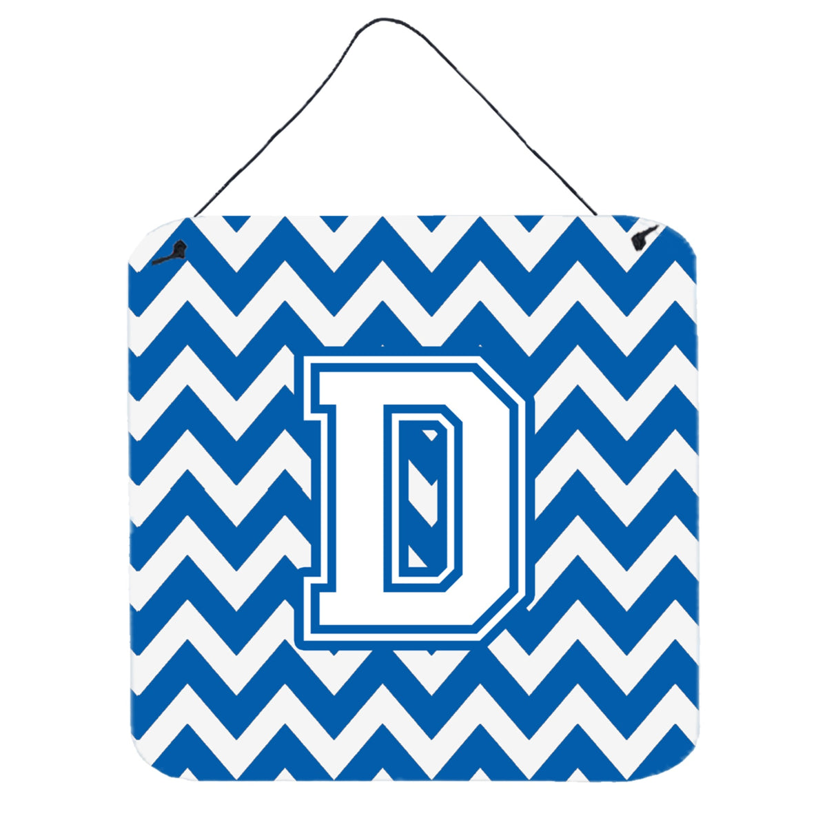 CarolineS Treasures Chevron Blue And White Letter D Wall Or Door Hanging Prints Cj1045Dds66, 6 Inch  Inch  H X 6 Inch  Inch  W