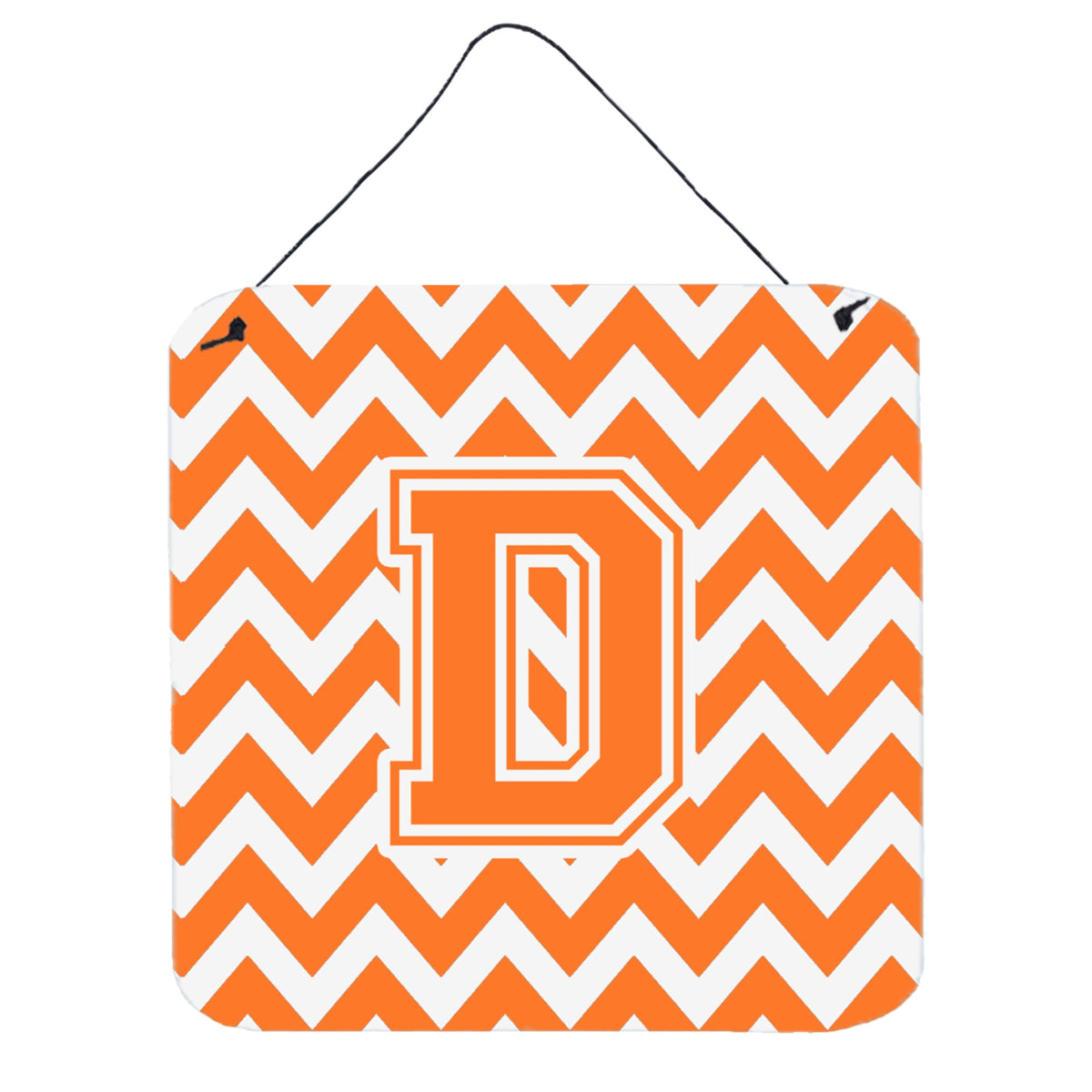 CarolineS Treasures Chevron Orange And White Letter D Wall Or Door Hanging Prints Cj1046Dds66, 6 Inch  Inch  H X 6 Inch  Inch  W