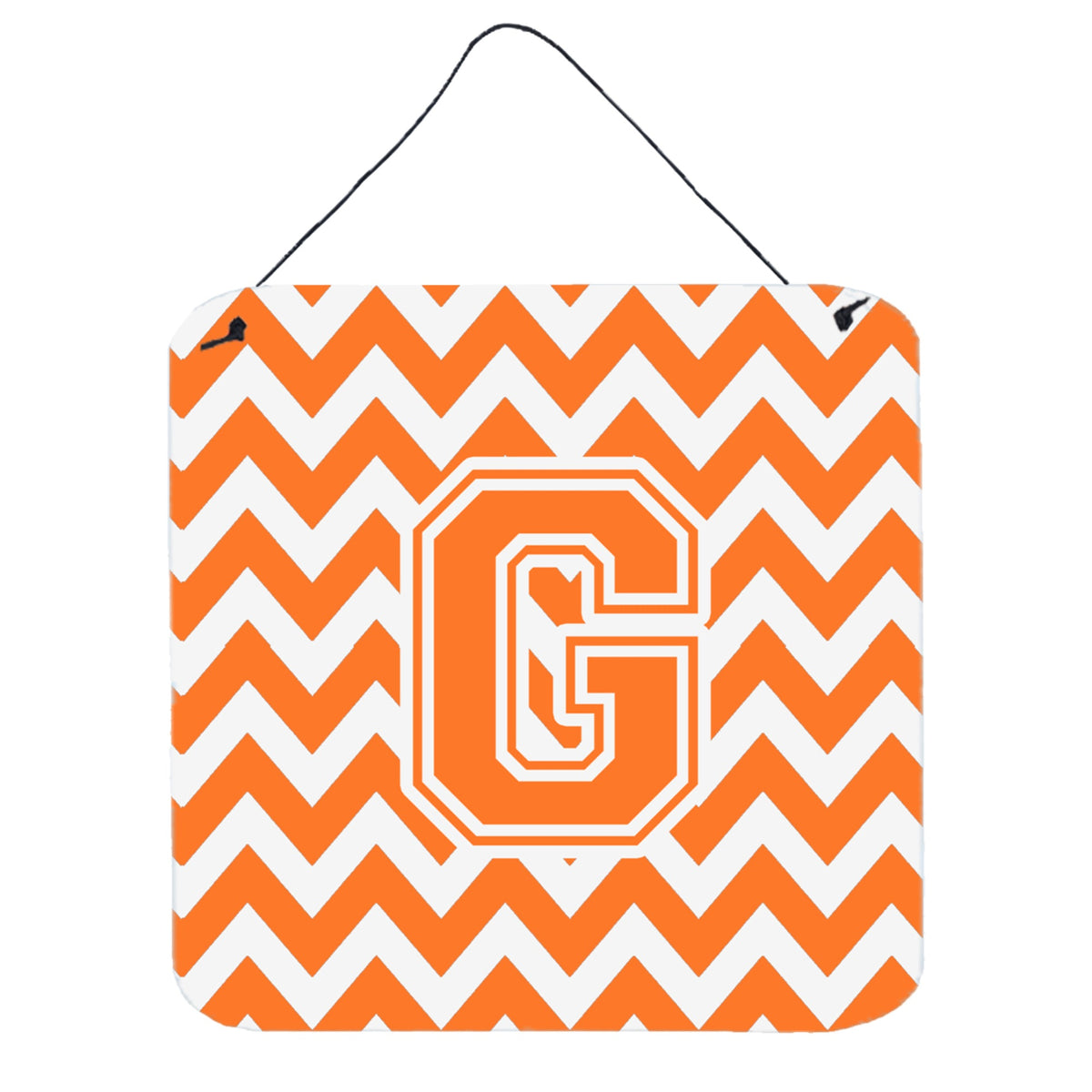 CarolineS Treasures Chevron Orange And White Letter G Wall Or Door Hanging Prints Cj1046Gds66, 6 Inch  Inch  H X 6 Inch  Inch  W