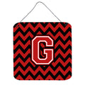 CarolineS Treasures Chevron Black And Red Letter G Wall Or Door Hanging Prints Cj1047Gds66, 6 Inch  Inch  H X 6 Inch  Inch  W