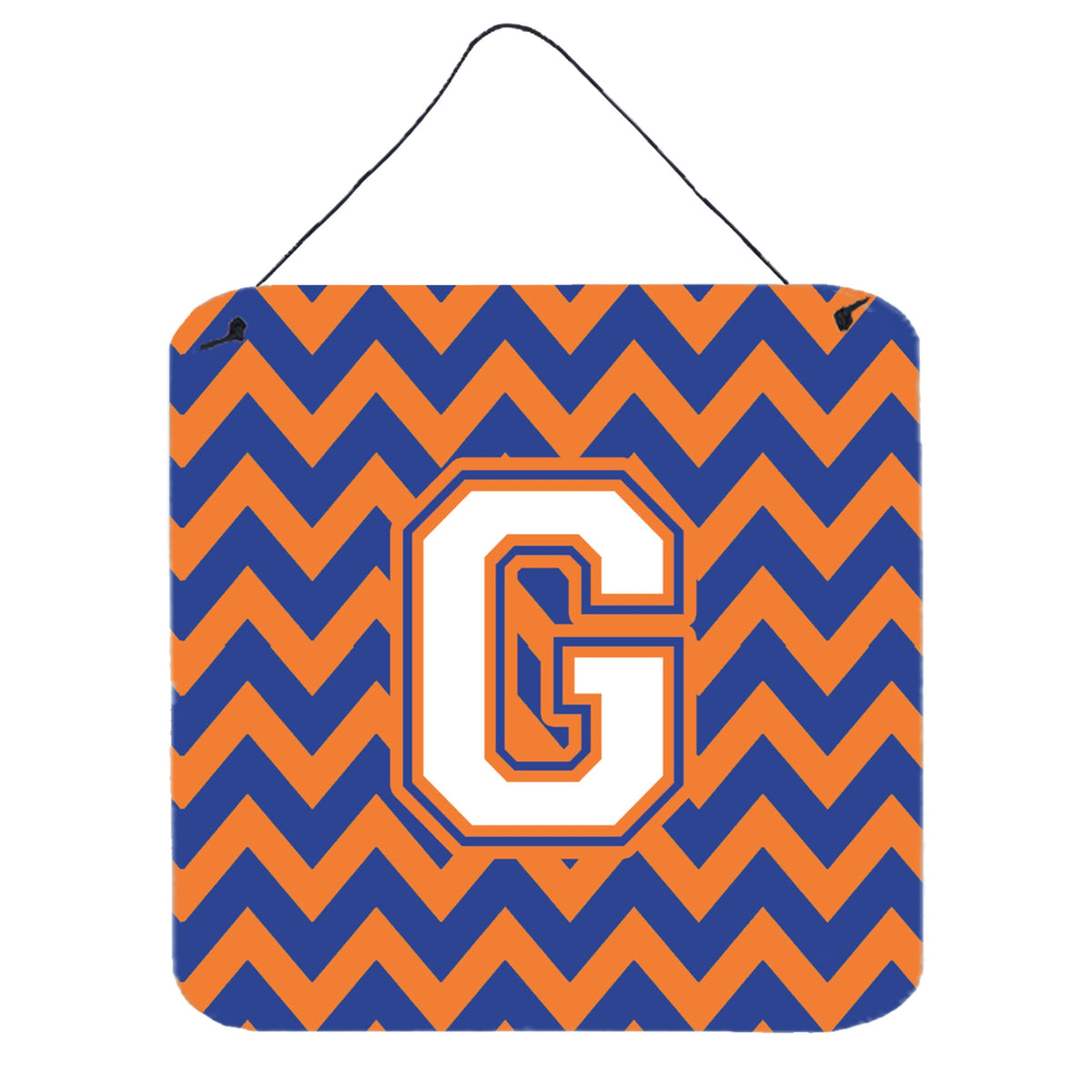 CarolineS Treasures Chevron Blue And Orange #3 Letter G Wall Or Door Hanging Prints Cj1060Gds66, 6 Inch  Inch  H X 6 Inch  Inch  W