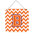 CarolineS Treasures Chevron Orange And Regalia Letter B Wall Or Door Hanging Prints Cj1062Bds66, 6 Inch  Inch  H X 6 Inch  Inch  W