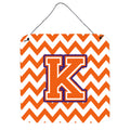 CarolineS Treasures Chevron Orange And Regalia Letter K Wall Or Door Hanging Prints Cj1062Kds66, 6 Inch  Inch  H X 6 Inch  Inch  W