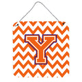 CarolineS Treasures Chevron Orange And Regalia Letter Y Wall Or Door Hanging Prints Cj1062Yds66, 6 Inch  Inch  H X 6 Inch  Inch  W