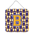 CarolineS Treasures Football Purple And Gold Letter B Wall Or Door Hanging Prints Cj1064Bds66, 6 Inch  Inch  H X 6 Inch  Inch  W
