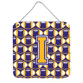CarolineS Treasures Football Purple And Gold Letter Wall Or Door Hanging Prints Cj1064Ids66, 6 Inch  Inch  H X 6 Inch  Inch  W