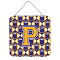 CarolineS Treasures Football Purple And Gold Letter P Wall Or Door Hanging Prints Cj1064Pds66, 6 Inch  Inch  H X 6 Inch  Inch  W