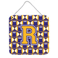CarolineS Treasures Football Purple And Gold Letter R Wall Or Door Hanging Prints Cj1064Rds66, 6 Inch  Inch  H X 6 Inch  Inch  W