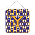 CarolineS Treasures Football Purple And Gold Letter Y Wall Or Door Hanging Prints Cj1064Yds66, 6 Inch  Inch  H X 6 Inch  Inch  W
