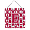 CarolineS Treasures Football Crimson, Grey And White Letter E Wall Or Door Hanging Prints Cj1065Eds66, 6 Inch  Inch  H X 6 Inch  Inch  W