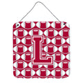 CarolineS Treasures Football Crimson, Grey And White Letter L Wall Or Door Hanging Prints Cj1065Lds66, 6 Inch  Inch  H X 6 Inch  Inch  W