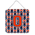 CarolineS Treasures Football Orange, Blue And White Letter O Wall Or Door Hanging Prints Cj1066Ods66, 6 Inch  Inch  H X 6 Inch  Inch  W