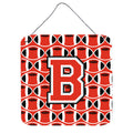 CarolineS Treasures Football Scarlet And Grey Letter B Wall Or Door Hanging Prints Cj1067Bds66, 6 Inch  Inch  H X 6 Inch  Inch  W