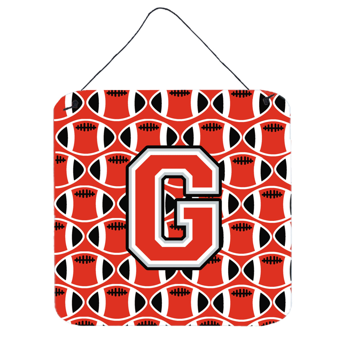 CarolineS Treasures Football Scarlet And Grey Letter G Wall Or Door Hanging Prints Cj1067Gds66, 6 Inch  Inch  H X 6 Inch  Inch  W