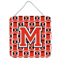 CarolineS Treasures Football Scarlet And Grey Letter M Wall Or Door Hanging Prints Cj1067Mds66, 6 Inch  Inch  H X 6 Inch  Inch  W