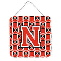 CarolineS Treasures Football Scarlet And Grey Letter N Wall Or Door Hanging Prints Cj1067Nds66, 6 Inch  Inch  H X 6 Inch  Inch  W