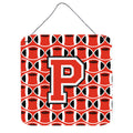 CarolineS Treasures Football Scarlet And Grey Letter P Wall Or Door Hanging Prints Cj1067Pds66, 6 Inch  Inch  H X 6 Inch  Inch  W