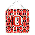 CarolineS Treasures Football Scarlet And Grey Letter Q Wall Or Door Hanging Prints Cj1067Qds66, 6 Inch  Inch  H X 6 Inch  Inch  W