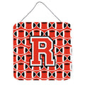 CarolineS Treasures Football Scarlet And Grey Letter R Wall Or Door Hanging Prints Cj1067Rds66, 6 Inch  Inch  H X 6 Inch  Inch  W