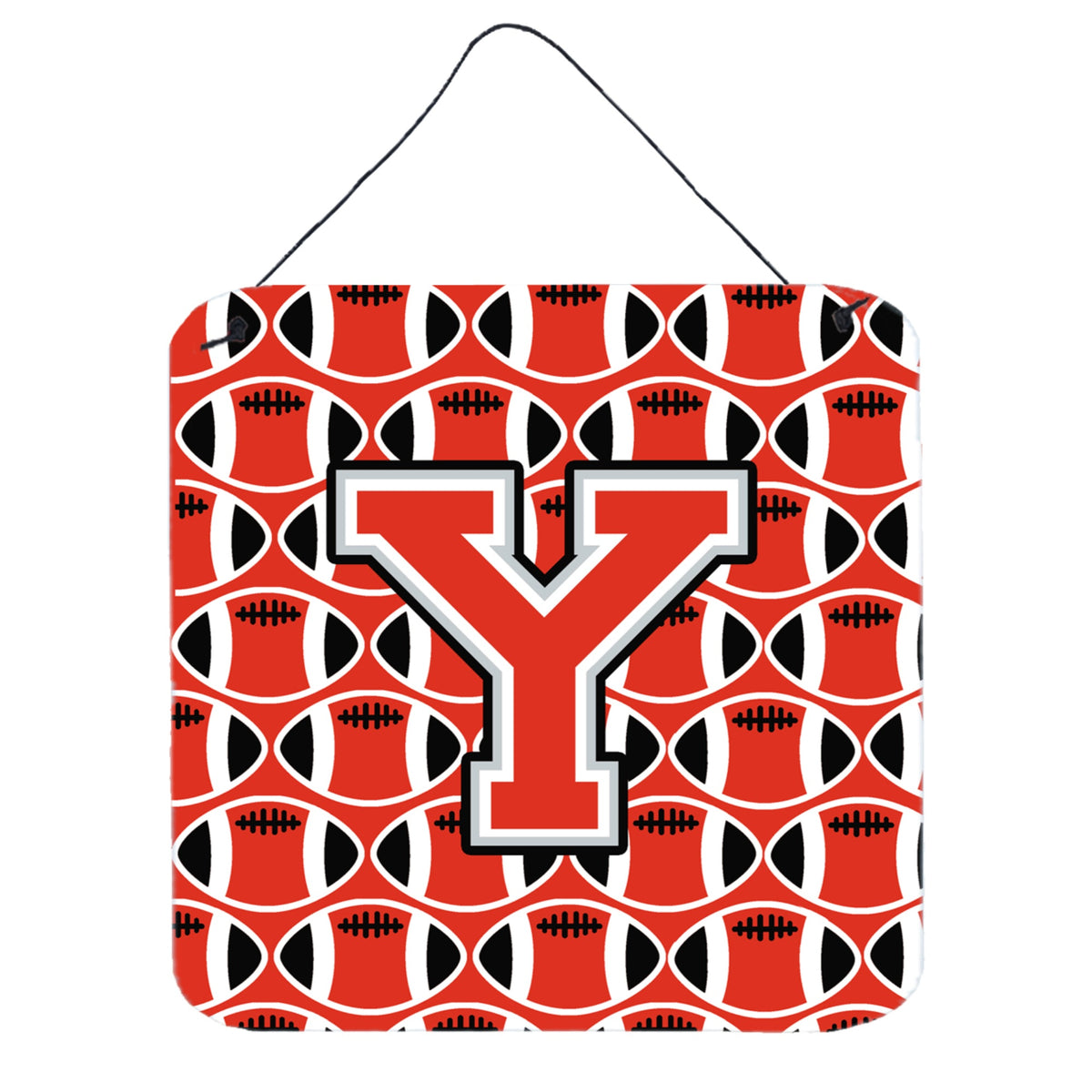 CarolineS Treasures Football Scarlet And Grey Letter Y Wall Or Door Hanging Prints Cj1067Yds66, 6 Inch  Inch  H X 6 Inch  Inch  W