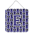 CarolineS Treasures Football Purple And White Letter E Wall Or Door Hanging Prints Cj1068Eds66, 6 Inch  Inch  H X 6 Inch  Inch  W