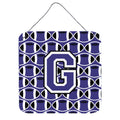 CarolineS Treasures Football Purple And White Letter G Wall Or Door Hanging Prints Cj1068Gds66, 6 Inch  Inch  H X 6 Inch  Inch  W