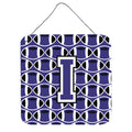 CarolineS Treasures Football Purple And White Letter Wall Or Door Hanging Prints Cj1068Ids66, 6 Inch  Inch  H X 6 Inch  Inch  W