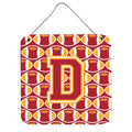 CarolineS Treasures Football Cardinal And Gold Letter D Wall Or Door Hanging Prints Cj1070Dds66, 6 Inch  Inch  H X 6 Inch  Inch  W
