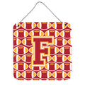 CarolineS Treasures Football Cardinal And Gold Letter F Wall Or Door Hanging Prints Cj1070Fds66, 6 Inch  Inch  H X 6 Inch  Inch  W