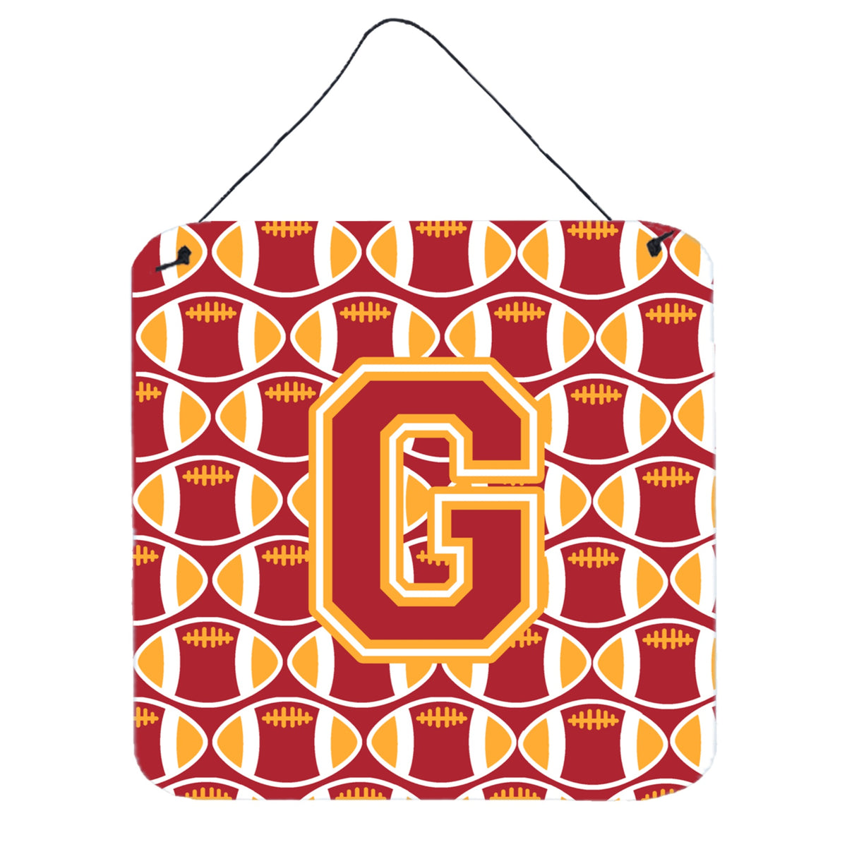 CarolineS Treasures Football Cardinal And Gold Letter G Wall Or Door Hanging Prints Cj1070Gds66, 6 Inch  Inch  H X 6 Inch  Inch  W