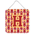 CarolineS Treasures Football Cardinal And Gold Letter H Wall Or Door Hanging Prints Cj1070Hds66, 6 Inch  Inch  H X 6 Inch  Inch  W