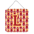 CarolineS Treasures Football Cardinal And Gold Letter L Wall Or Door Hanging Prints Cj1070Lds66, 6 Inch  Inch  H X 6 Inch  Inch  W
