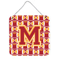 CarolineS Treasures Football Cardinal And Gold Letter M Wall Or Door Hanging Prints Cj1070Mds66, 6 Inch  Inch  H X 6 Inch  Inch  W