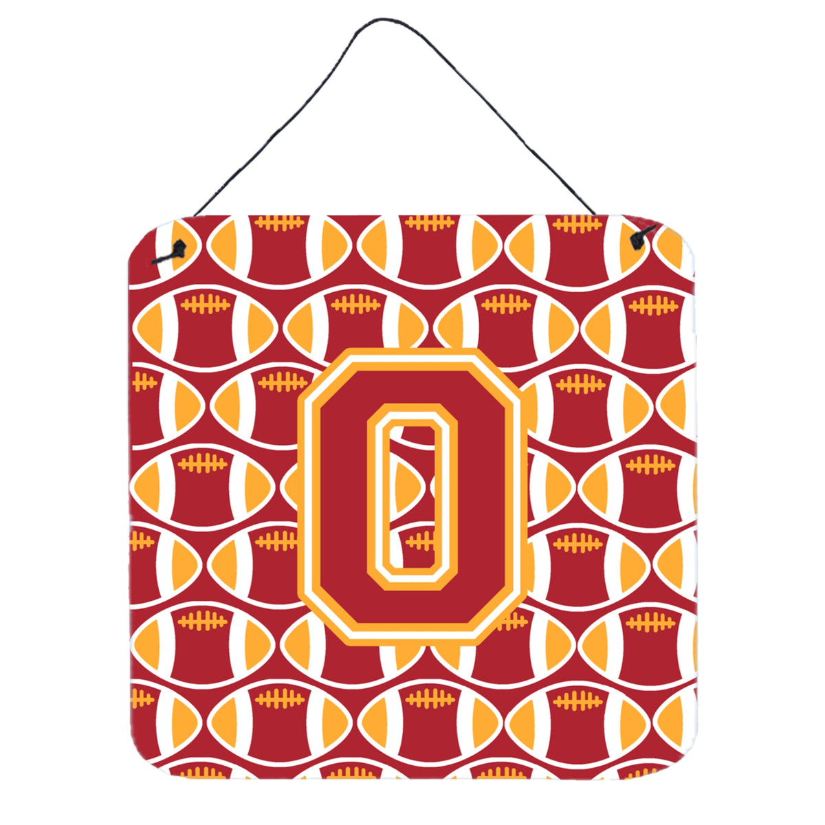 CarolineS Treasures Football Cardinal And Gold Letter O Wall Or Door Hanging Prints Cj1070Ods66, 6 Inch  Inch  H X 6 Inch  Inch  W