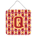 CarolineS Treasures Football Cardinal And Gold Letter Q Wall Or Door Hanging Prints Cj1070Qds66, 6 Inch  Inch  H X 6 Inch  Inch  W