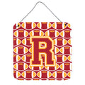 CarolineS Treasures Football Cardinal And Gold Letter R Wall Or Door Hanging Prints Cj1070Rds66, 6 Inch  Inch  H X 6 Inch  Inch  W