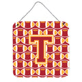 CarolineS Treasures Football Cardinal And Gold Letter T Wall Or Door Hanging Prints Cj1070Tds66, 6 Inch  Inch  H X 6 Inch  Inch  W