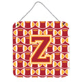 CarolineS Treasures Football Cardinal And Gold Letter Z Wall Or Door Hanging Prints Cj1070Zds66, 6 Inch  Inch  H X 6 Inch  Inch  W