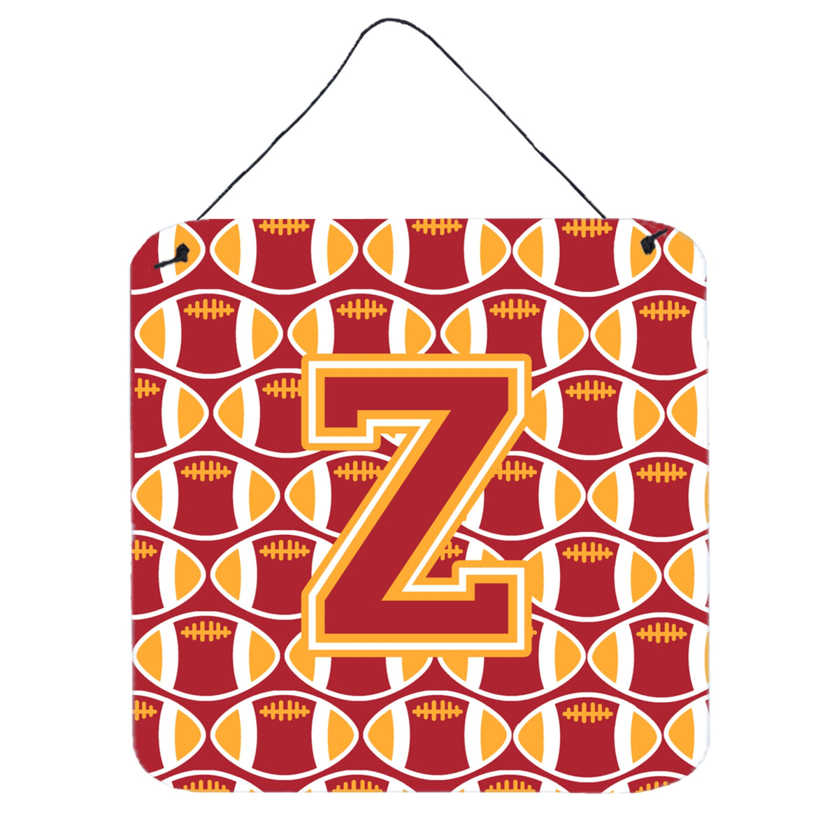 CarolineS Treasures Football Cardinal And Gold Letter Z Wall Or Door Hanging Prints Cj1070Zds66, 6 Inch  Inch  H X 6 Inch  Inch  W