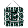 CarolineS Treasures Football Green And White Letter E Wall Or Door Hanging Prints Cj1071Eds66, 6 Inch  Inch  H X 6 Inch  Inch  W