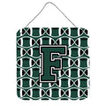 CarolineS Treasures Football Green And White Letter F Wall Or Door Hanging Prints Cj1071Fds66, 6 Inch  Inch  H X 6 Inch  Inch  W