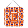 CarolineS Treasures Football Orange, White And Regalia Letter E Wall Or Door Hanging Prints Cj1072Eds66, 6 Inch  Inch  H X 6 Inch  Inch  W