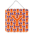 CarolineS Treasures Football Orange, White And Regalia Letter Y Wall Or Door Hanging Prints Cj1072Yds66, 6 Inch  Inch  H X 6 Inch  Inch  W